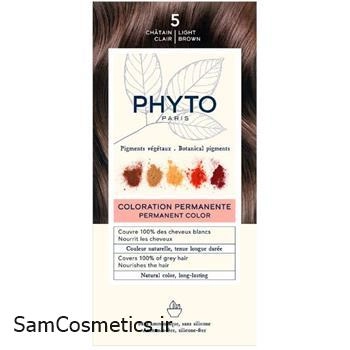 کیت رنگ مو گیاهی فیتوکالر بدون آمونیاک فیتو | Phyto رنگ بلوند قهوه ای روشن 5