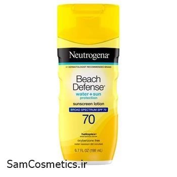 ضد آفتاب بدن نوتروژینا | Neutrogena مدل BEACH DEFENSE SPF70 حجم 198 گرم