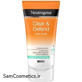 ژل شستشو و ماسک نوتروژینا clear & defend