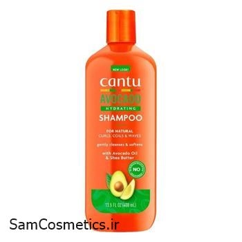 شامپو آبرسان موهای فر کنتو | Cantu حاوی شی باتر و آووکادو حجم 400 میل