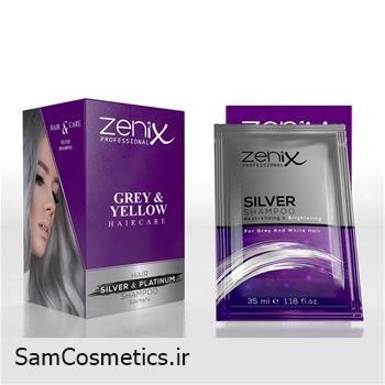 شامپو ضد زردی زنیکس | Zenix مدل Prof Hair Silver حجم 30 میل