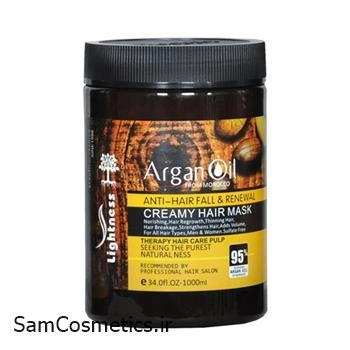ماسک مو داخل حمام لایتنس | Lightness مدل Argan oil حجم 1000 میل