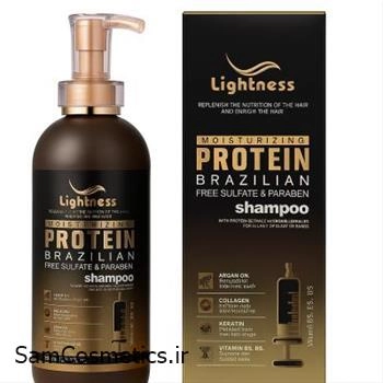 شامپو احیا کننده و صاف کننده لایتنس | Lightness مدل Protein Brazilian حجم 800 میل