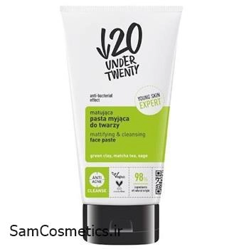 شوینده خمیری مات کننده و پاکسازی منافذ آندر تونتی | Under Twenty چای سبز حجم 150 میل