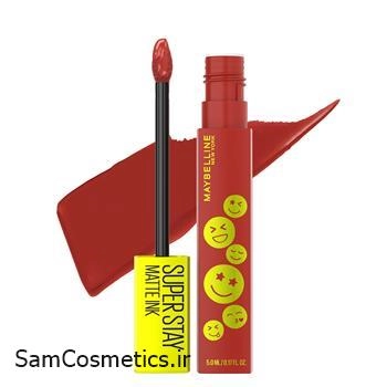 رژ لب مایع مات میبلین | maybelline مدل سوپر استی  رنگ 455 حجم 5 میل