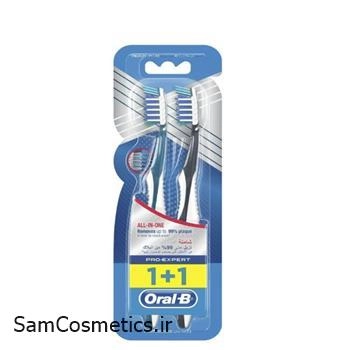 مسواک همه کاره اورال بی | Oral-B مدل Pro Expert دارای برس متوسط بسته 2 عددی