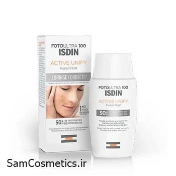 کرم ضد آفتاب بی رنگ SPF50 ایزدین | ISDIN مدل Active Unify حجم 50 میل