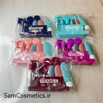 پک مسافرتی 7 تکه ظروف آرایشی بهداشتی تیوپی دار