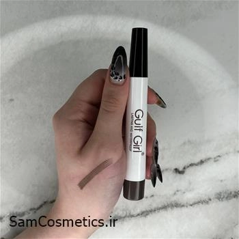 هاشور ابرو ماژیکی 4 خط Gulf Girl رنگ قهوه ای