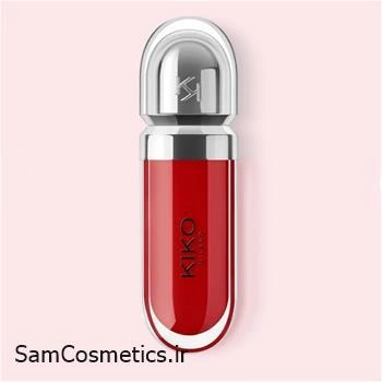 برق لب (لیپ گلاس) اورجینال کیکو | KIKO مدل 3D Hydra کد 15 (cherry red)
