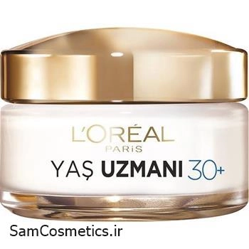 کرم شب ضد چروک و مرطوب کننده لورال |‌ L'OREAL بالای 30 سال سری Yas Uzmani حجم 50 میل