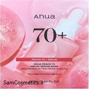ماسک ورقه ای سرم هلو نیاسینامید آنوا | Anua روشن کننده و آبرسان حجم 25 میل