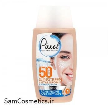 کرم ضد آفتاب رنگی پیکسل مناسب پوست چرب و جوش دار و مختلط +SPF50 حجم 50 میل
