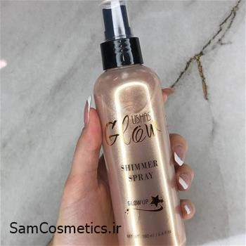اسپری شیمر شاین و هایلایتر مایع بدن USHAS GLOW شماره 2