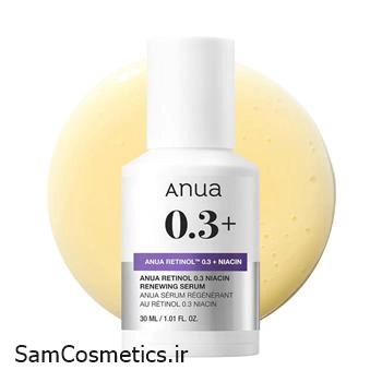 سرم ضد چروک و ضد لک نانو رتینول 0.3 درصد و نیاسین آنوا | Anua حجم 30 میل