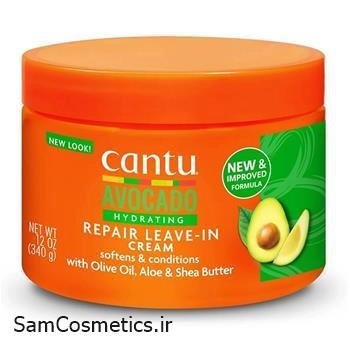 کرم مو آبرسان و ترمیم کننده بیرون حمام کنتو | Cantu حاوی عصاره آووکادو حجم 340 گرم
