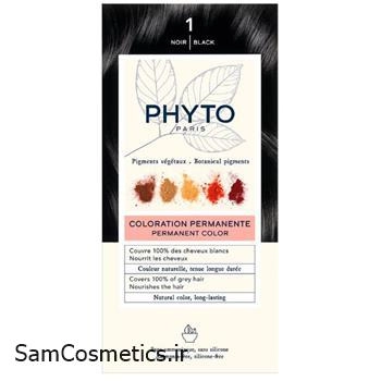 کیت رنگ مو گیاهی فیتوکالر بدون آمونیاک فیتو | Phyto رنگ مشکی 1