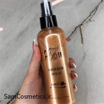 اسپری شیمر شاین و هایلایتر مایع بدن USHAS GLOW شماره 3