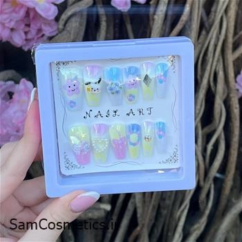 ناخن مصنوعی ژله ای طرحدار کد 211