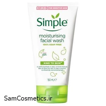 ژل شستشو پوست چرب سیمپل | simple مدل Moisturizing حجم 150 میل