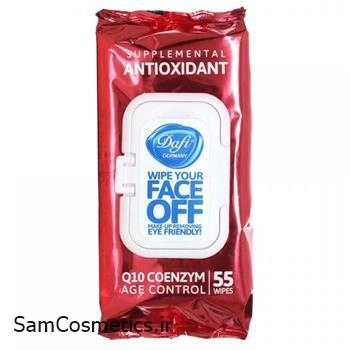 دستمال مرطوب درب دار 55 تایی دافی قرمز